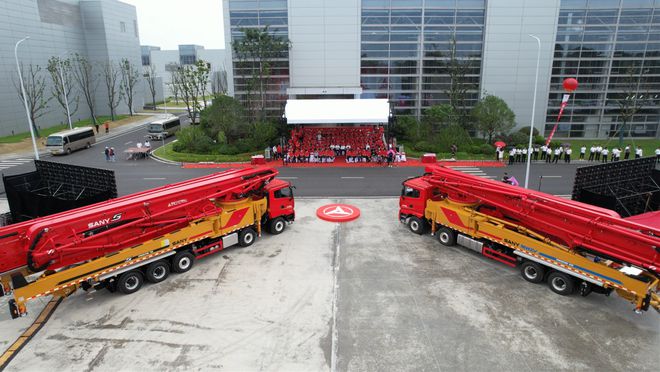 世界泵王“大閱兵”！電動化浪潮領先全球！三一混凝土機械新品品鑒會圓滿成功！(圖2)
